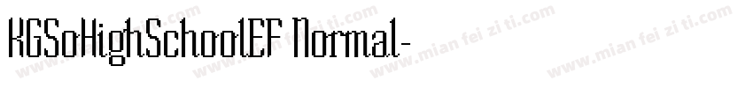 KGSoHighSchoolEF Normal字体转换